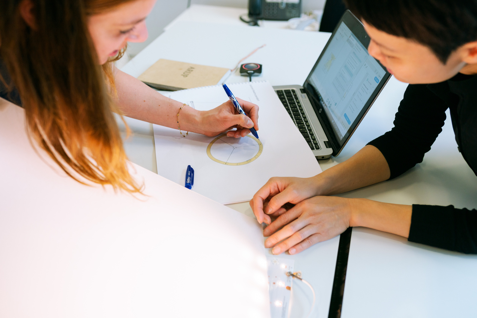 Female Engineer Designing Lights